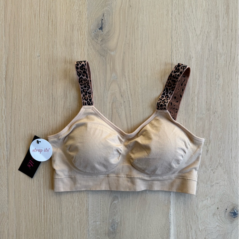 Tan Leopard Print Women's Bra